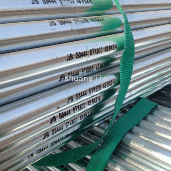 JIS STK500  Hot dipped galvanized steel pipe